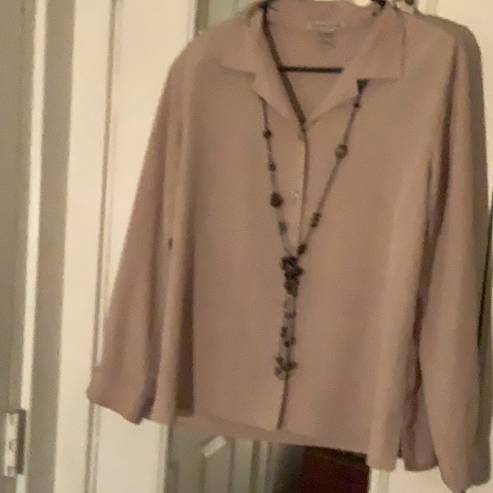 beige blouse size L